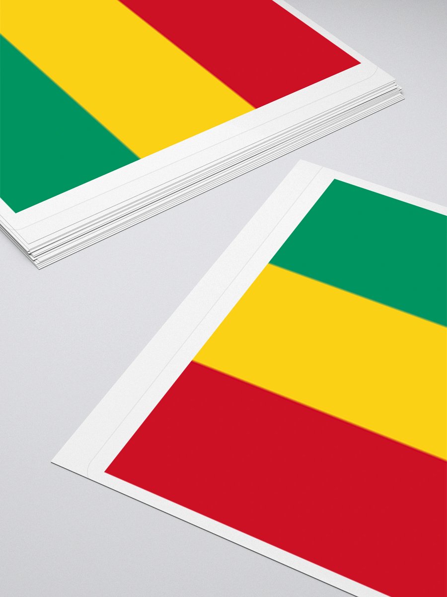 Guinea Flag Sticker | Red Yellow Green Design | Durable Vinyl | 3 Sizes product image (11)
