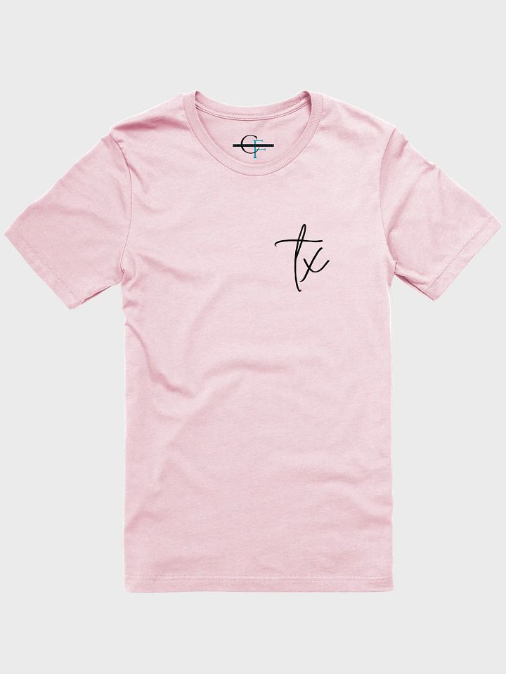 🖋️ Minimal TX Script Tee | Shadow Script Left-Chest Print | Bella+Canvas Unisex Shirt product image (1)