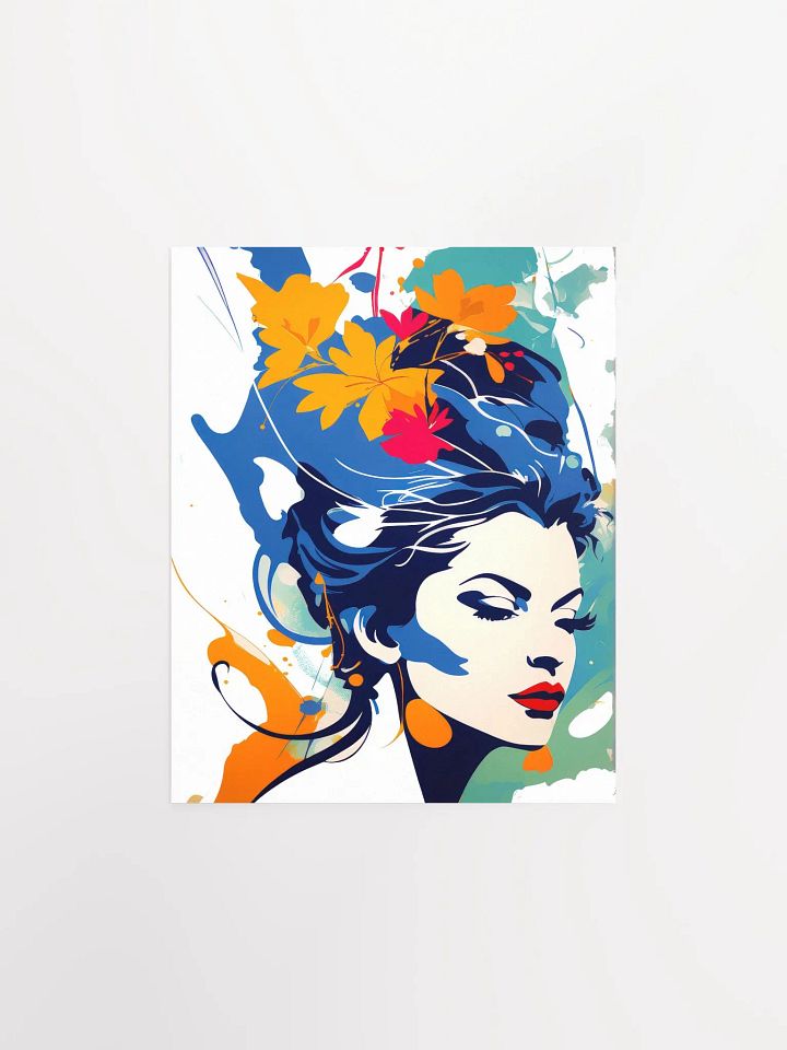 Abstract Woman v2 - Vintage Style Poster - Girly - Small and Standard Sizes - 8x10-11x14-12x16-16x20 Inches product image (1)