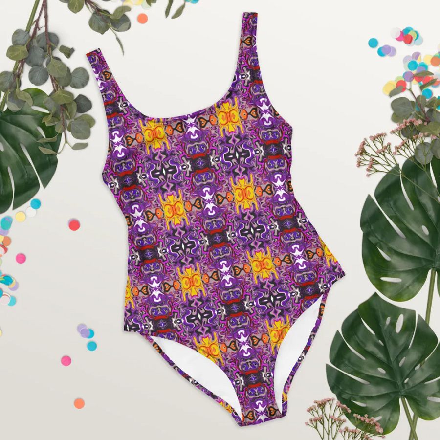 African Inspired Design Purple Swimsuit product image (11)