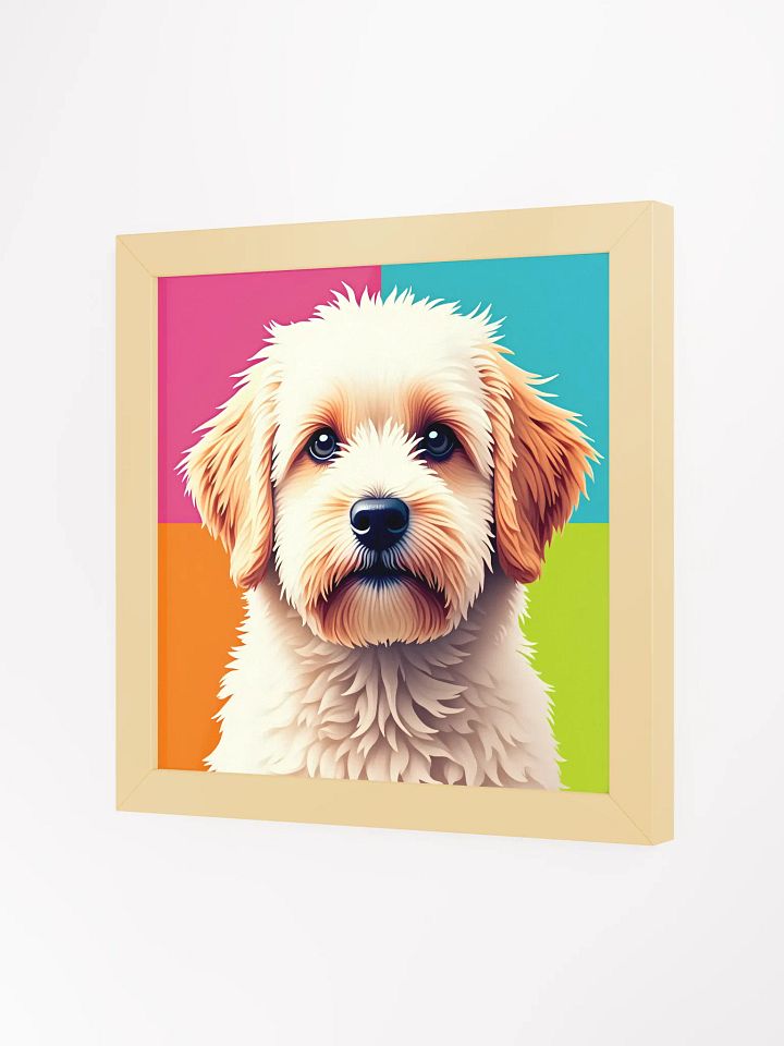 Vibrant Pop Art Fluffy Dog Framed Poster product image (2)