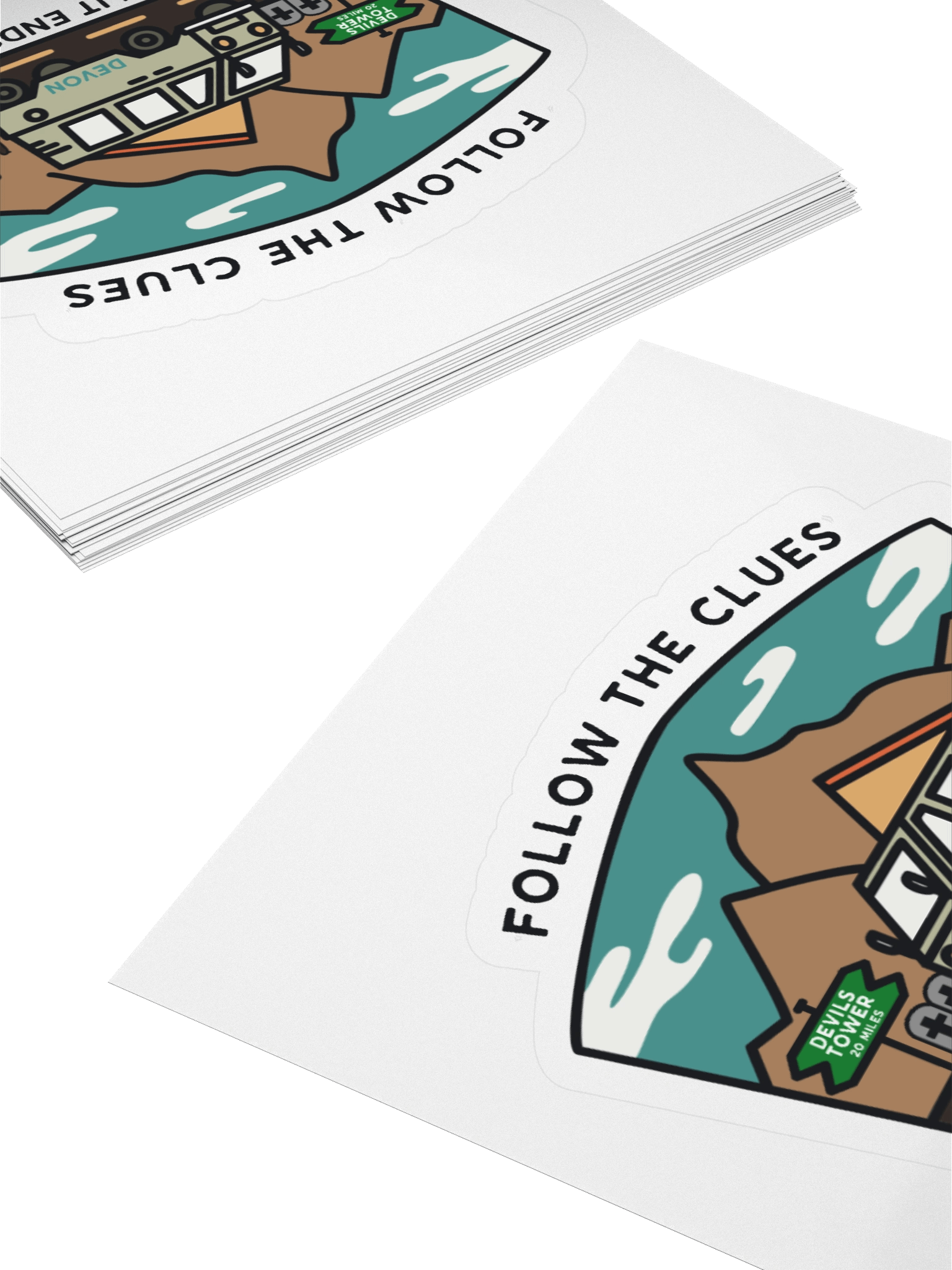 FOLLOW THE CLUES, Devon Sticker product image (4)