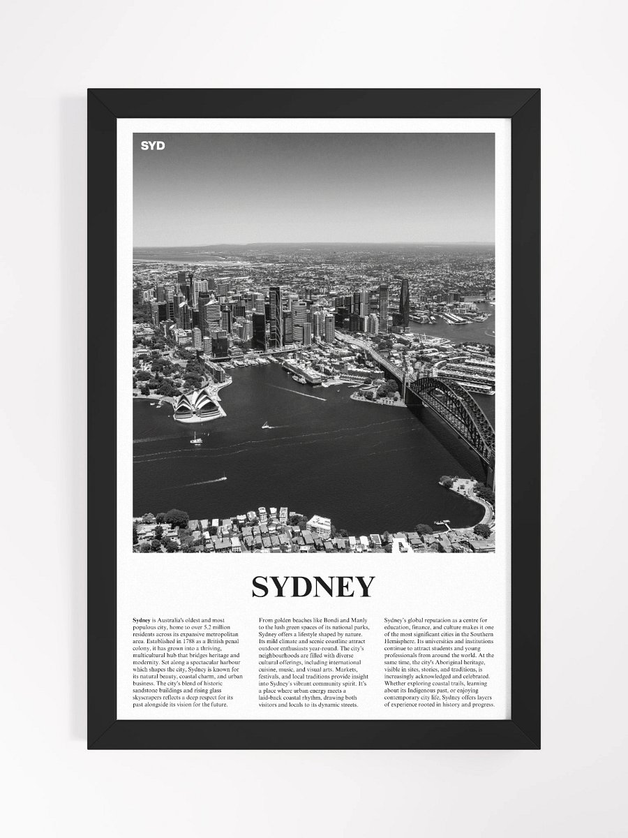 Sydney 01 Newspaper Poster | Framed product image (5)