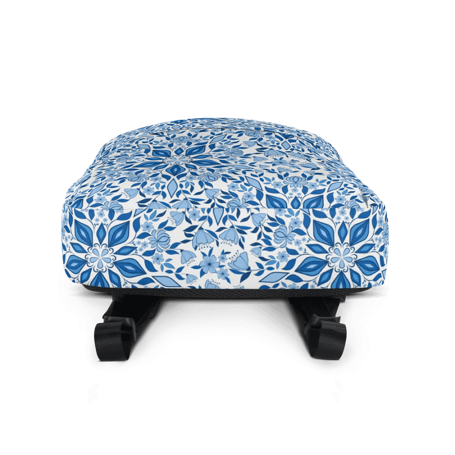 Blue Flower Kaleidoscope Backpack product image (9)