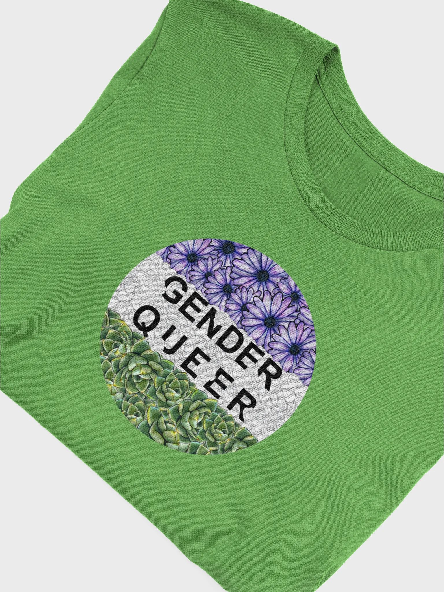 floral genderqueer t-shirt product image (5)