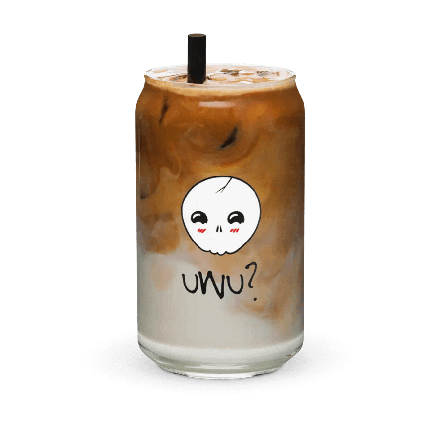 uWu Skull || 16 oz CAN SHAPED GLASS product image (36)
