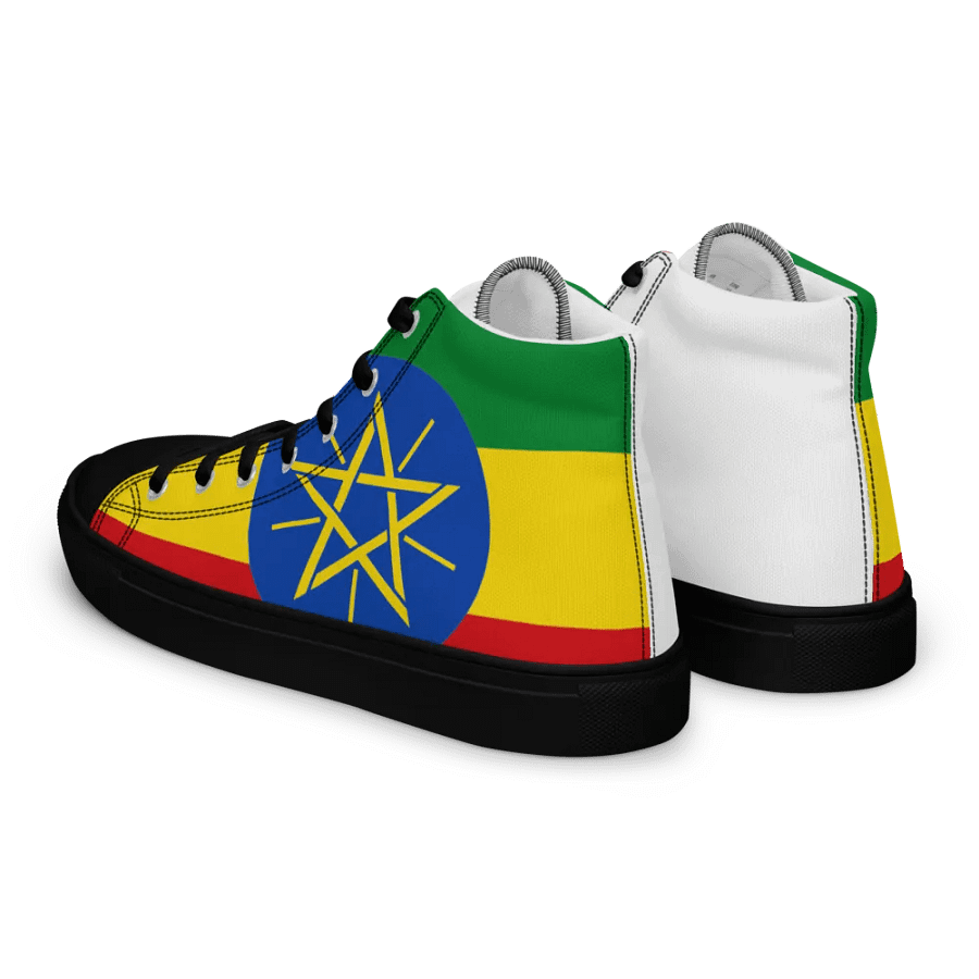 Ethiopian Flag Retro High Top Canvas Shoes product image (4)