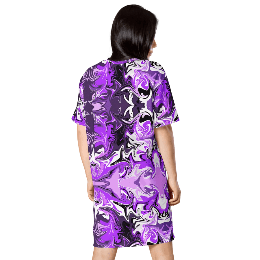 Purple Swirl Pattern T-Shirt Dress product image (10)