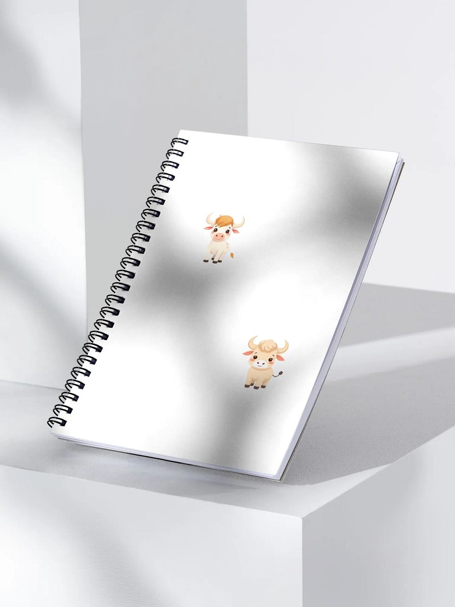 Whimsical Cow Cartoon Spiral Notebook product image (3)