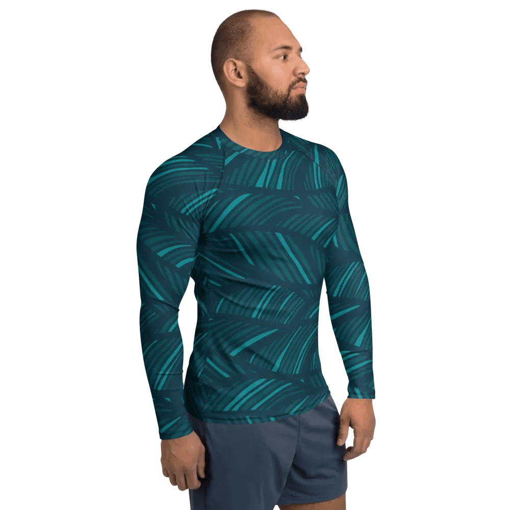 Teal Wave Men's Rash Guard product image (4)
