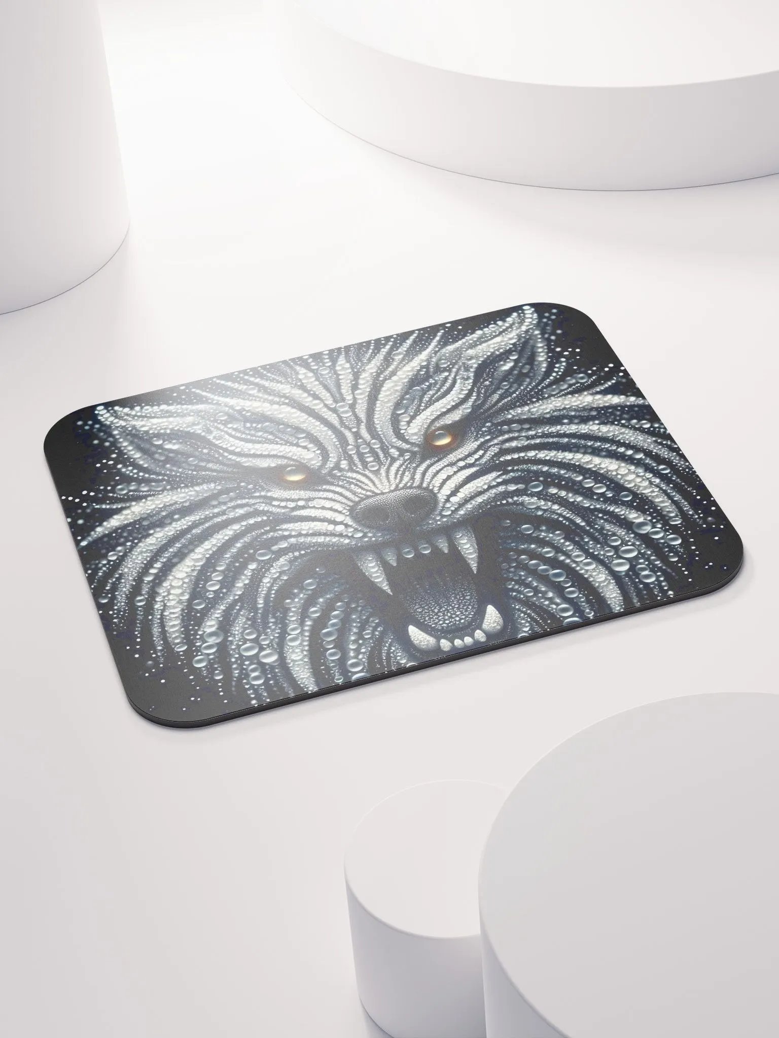Stylized Wolf's Gaze Mouse Pad product image (4)