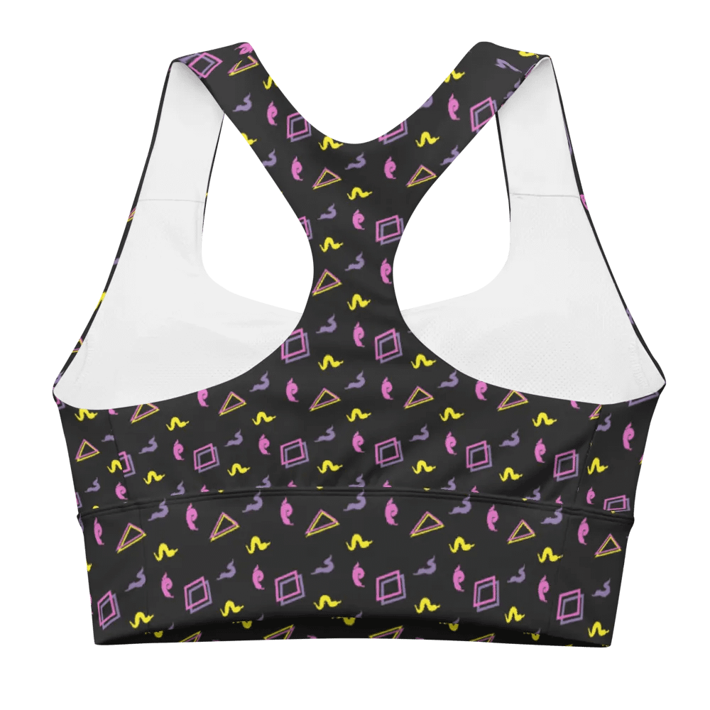 Oh worm black pattern sports bra product image (4)