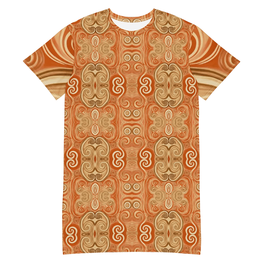 Funky Latte Liquid Tie-Dye T-shirt Dress product image (6)