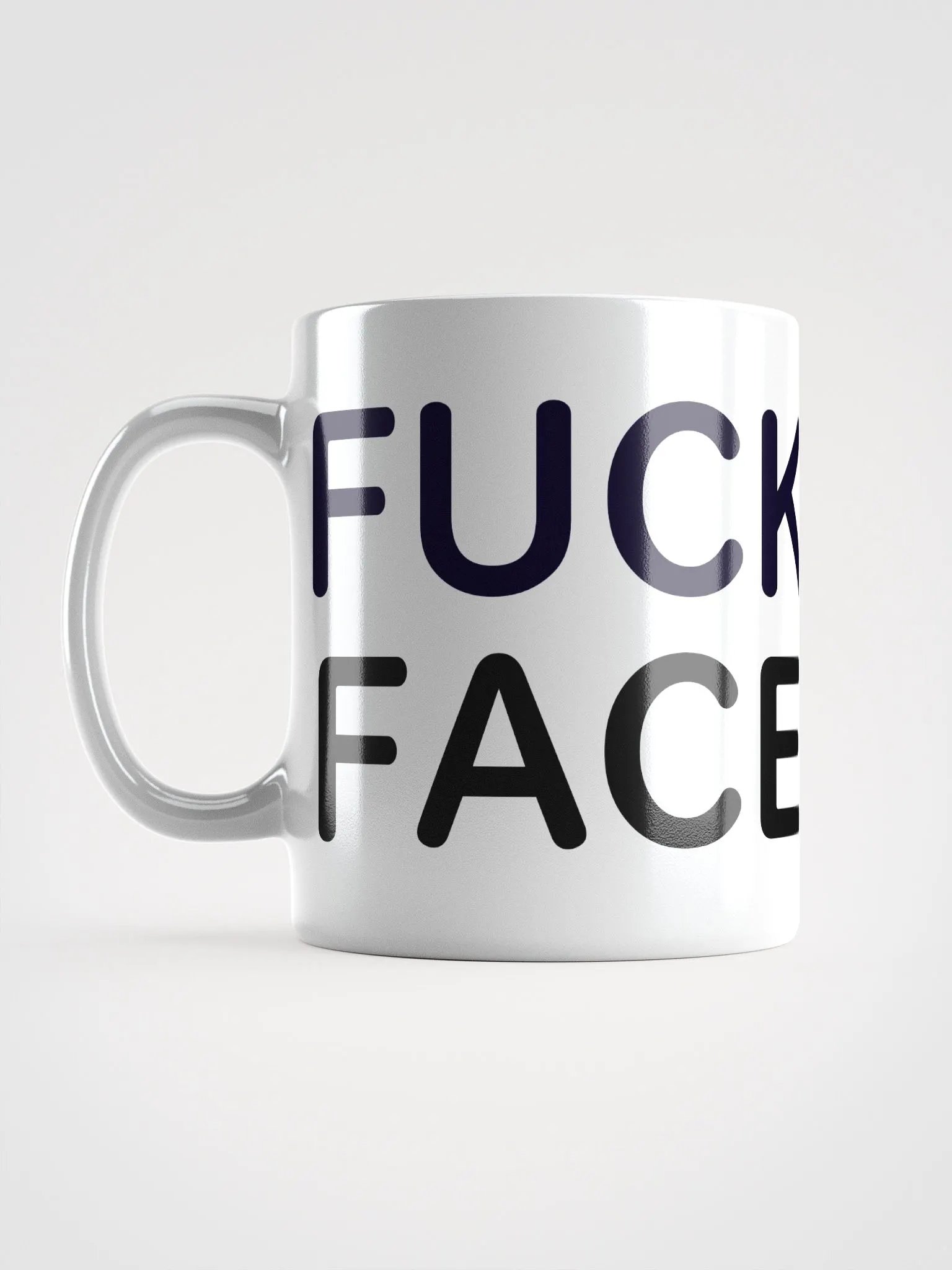 FUCKFACE Mug - Outline Edition, All white product image (7)