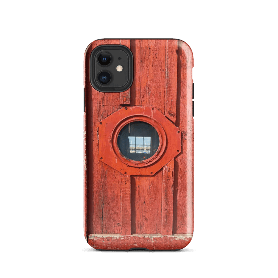 Red Weathered Porthole iPhone® Case product image (2)