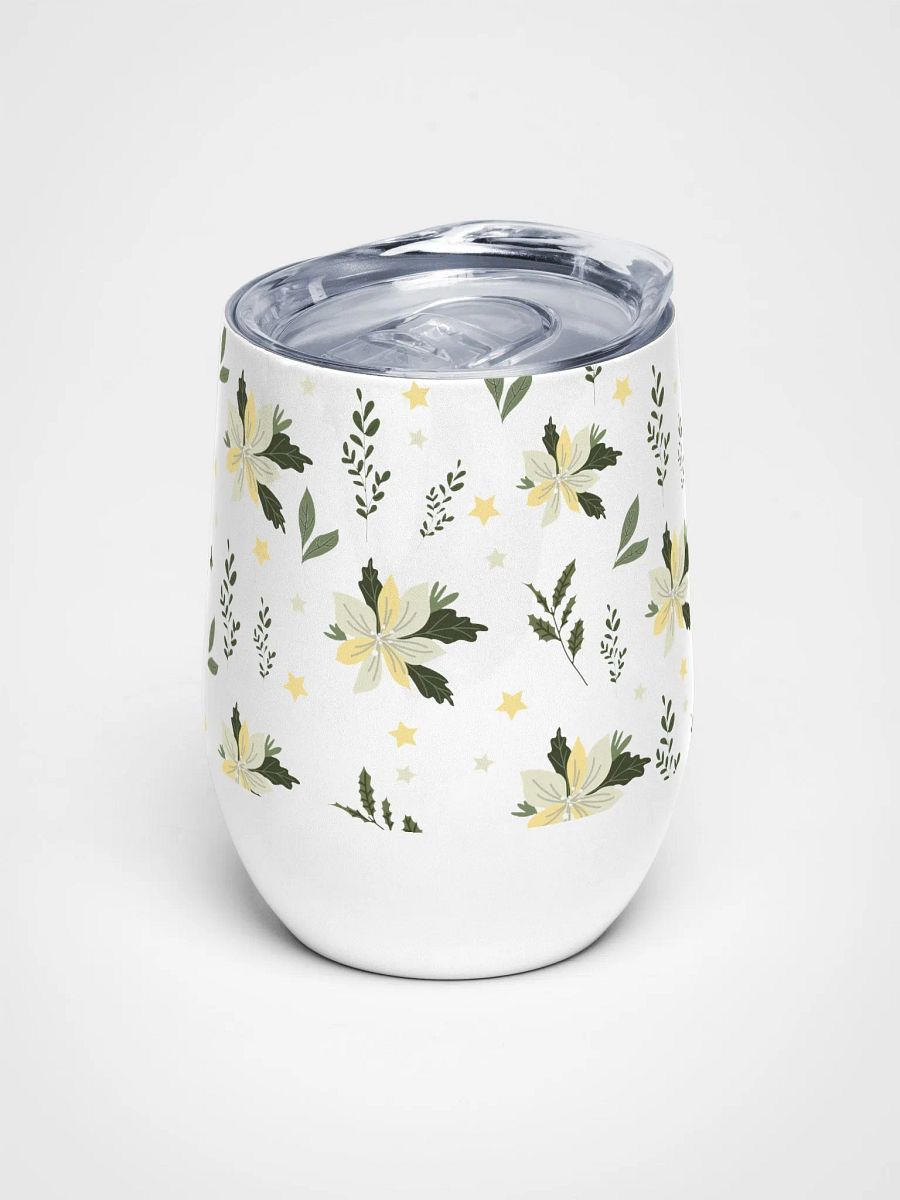 Floral Festive Holiday Wine Tumbler product image (1)