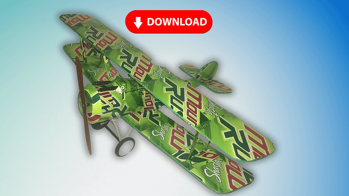 Soda Can Airplane Sopwith Camel DIGITAL Plans product image (1)