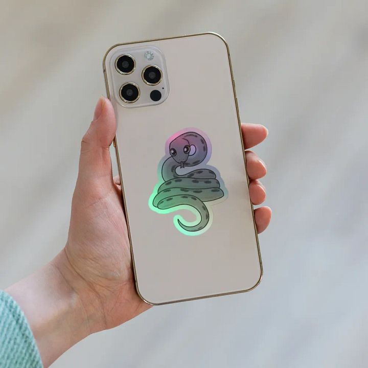 Baby Snake Holographic Sticker product image (1)