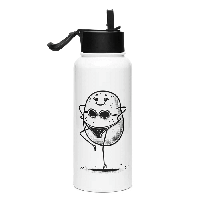 Sassy Pinup Potato Stainless Straw Top Water Bottle product image (1)