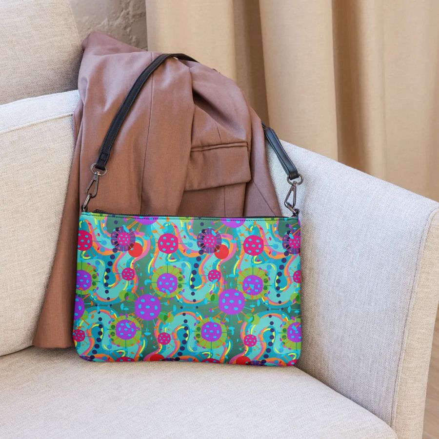 Vibrant techno All-Over Print Crossbody Bag for the tech enthusiasts product image (6)