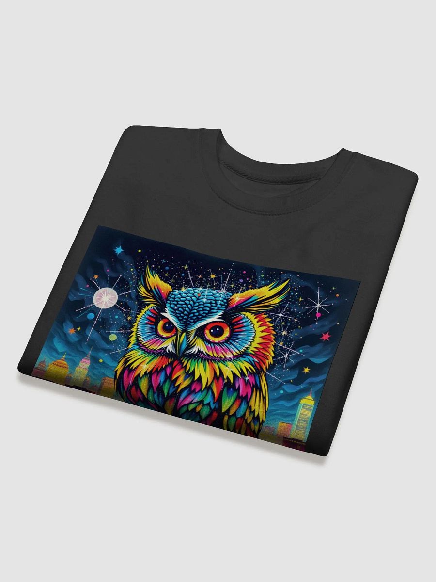 Neon Owl Cityscape Sweatshirt- image on both sides product image (8)
