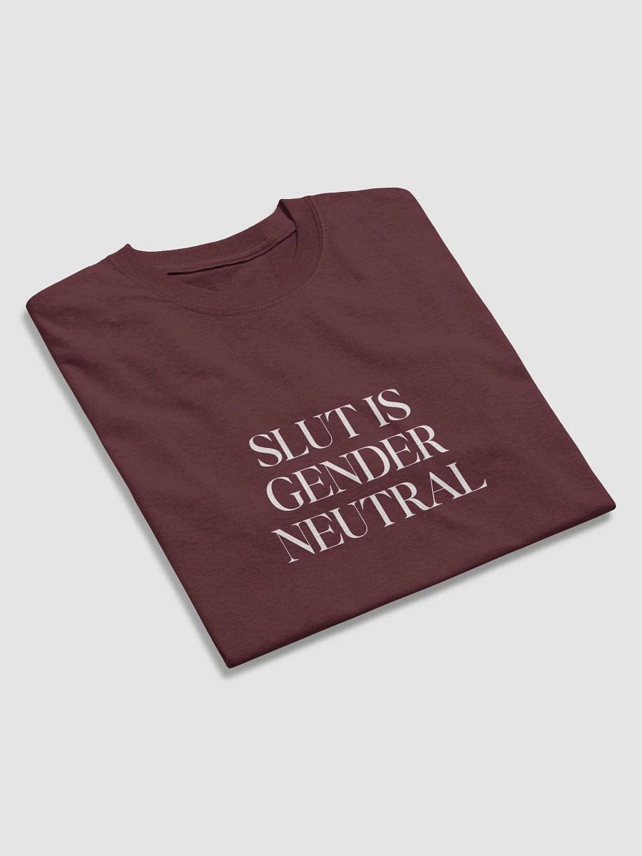 slut is gender neutral (white text) - Gildan Heavyweight Tee [Unisex Sizing] product image (3)