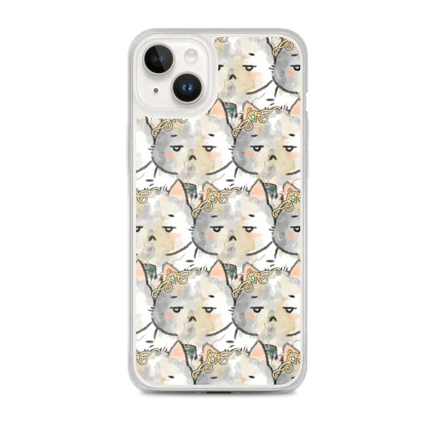 Whimsical Cat Faces iPhone® Clear Case product image (1)