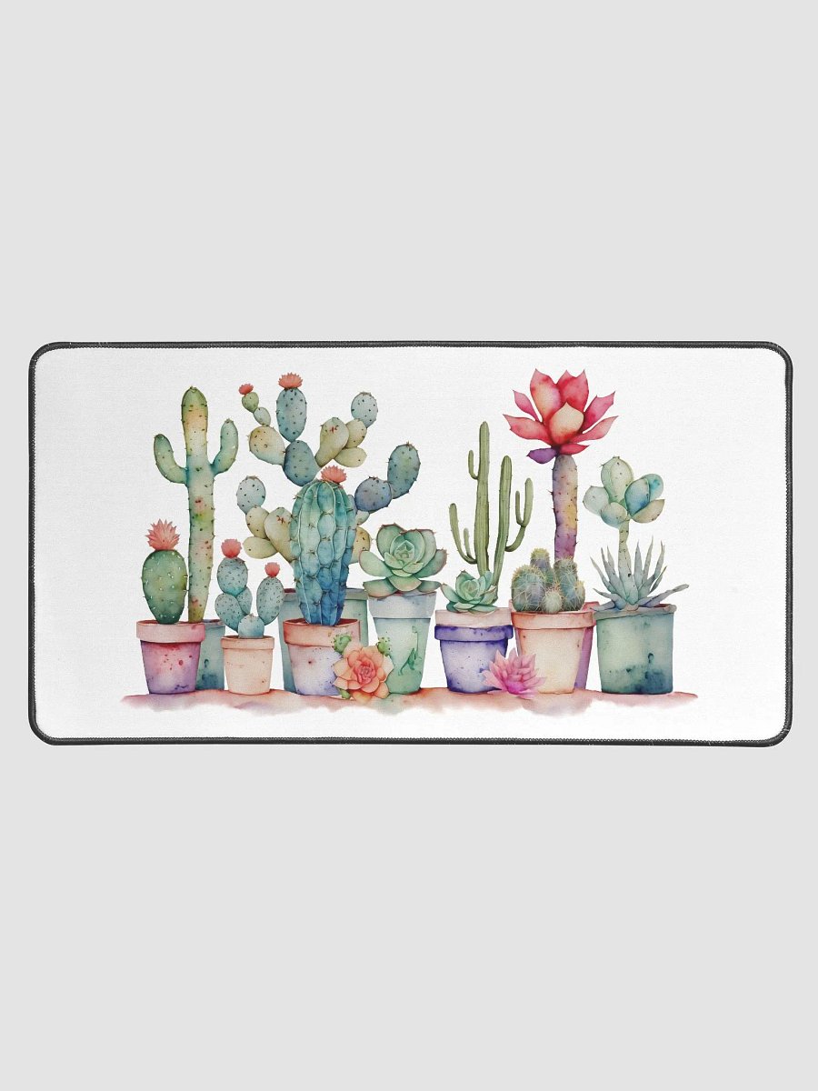 Colorful Potted Cacti And Succulents Desk Mat product image (1)