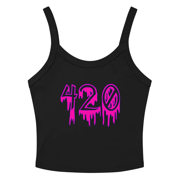 Hot Pink Horror 420 Tank Top, Twisted Stoner Shirt, Creepy Cannabis Clothing product image (2)