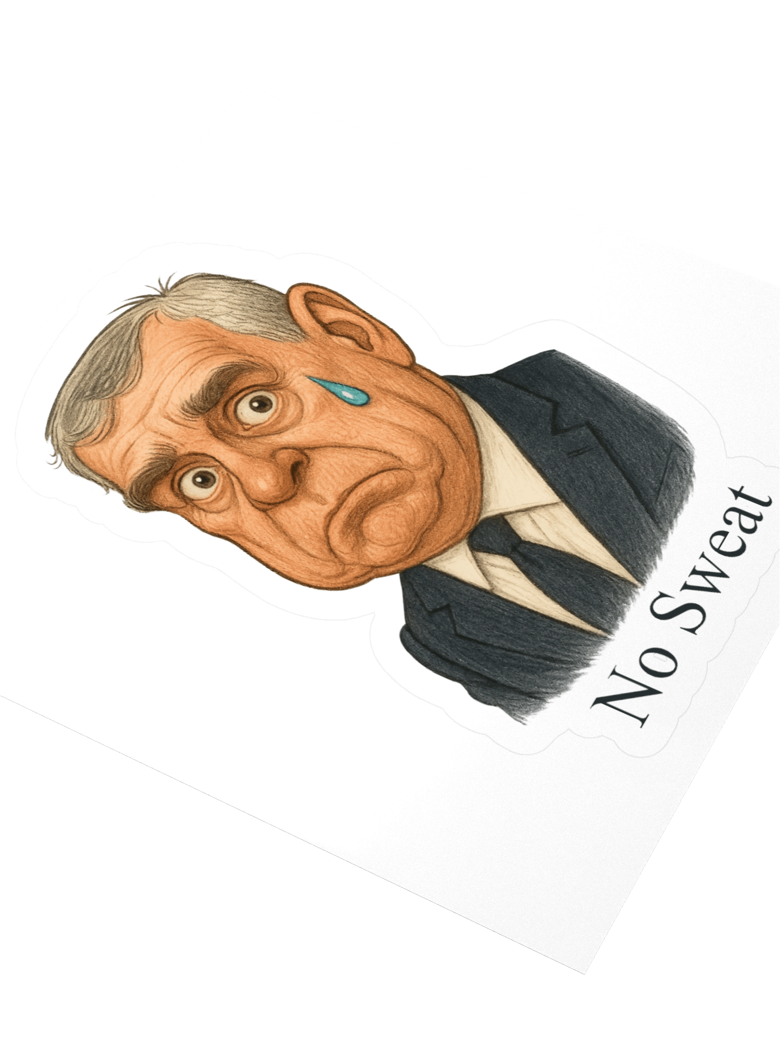 Royal Parody – “No Sweat” Collectible Kiss-Cut Sticker (3″) | As Never Collection product image (3)