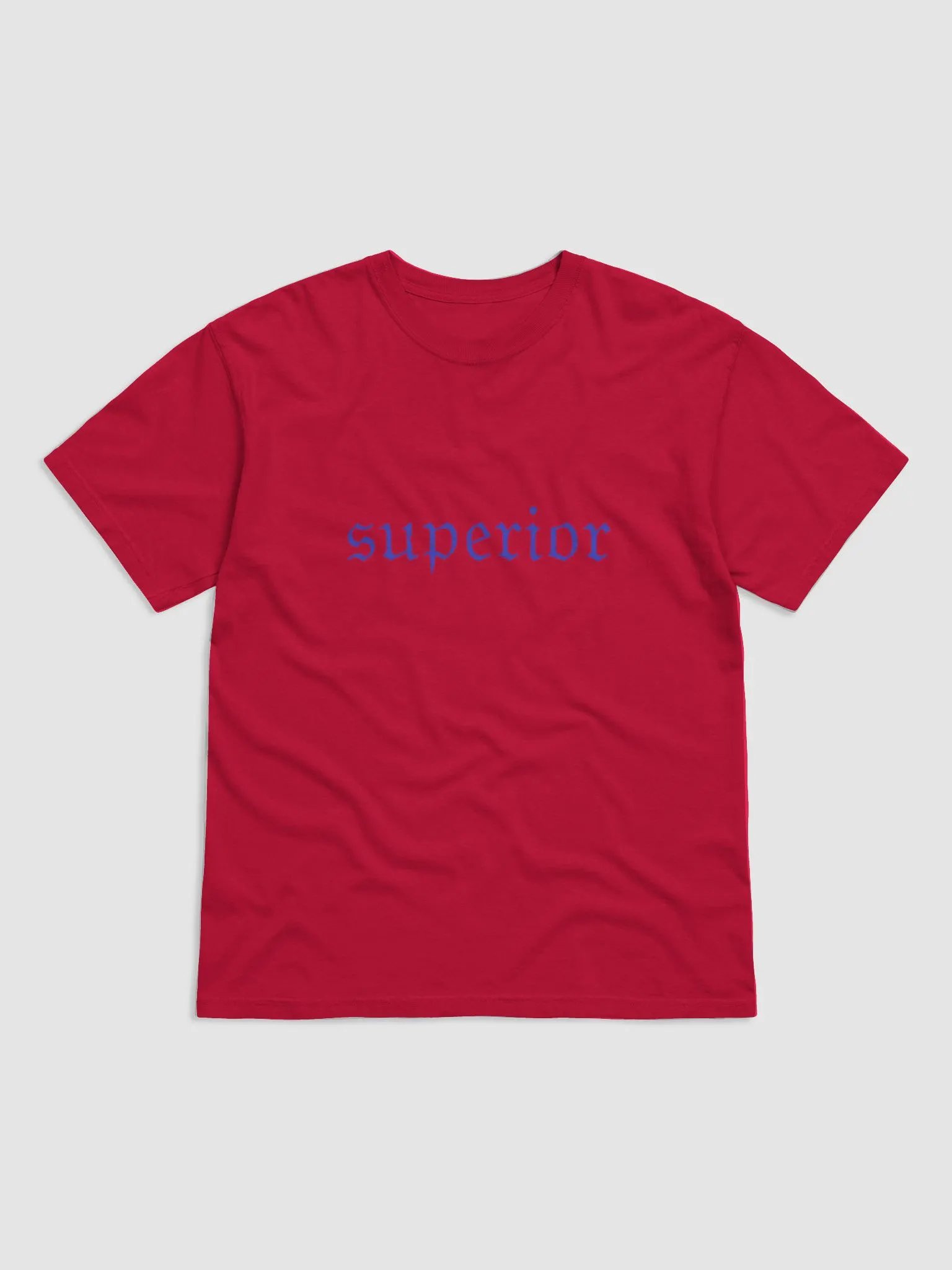 superior red shirt blue letters product image (1)