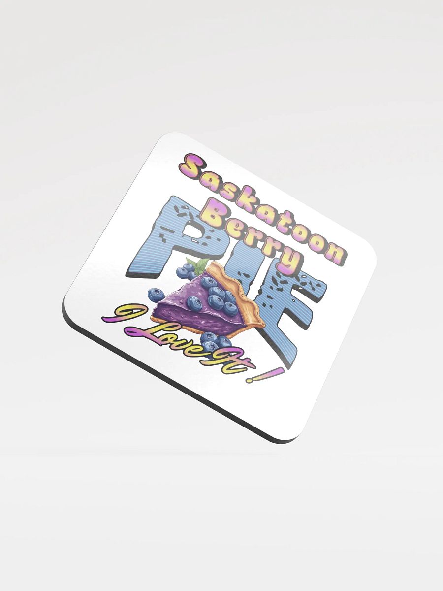 Saskatoon Berry Pie I Love It Glossed Cork Coaster product image (2)
