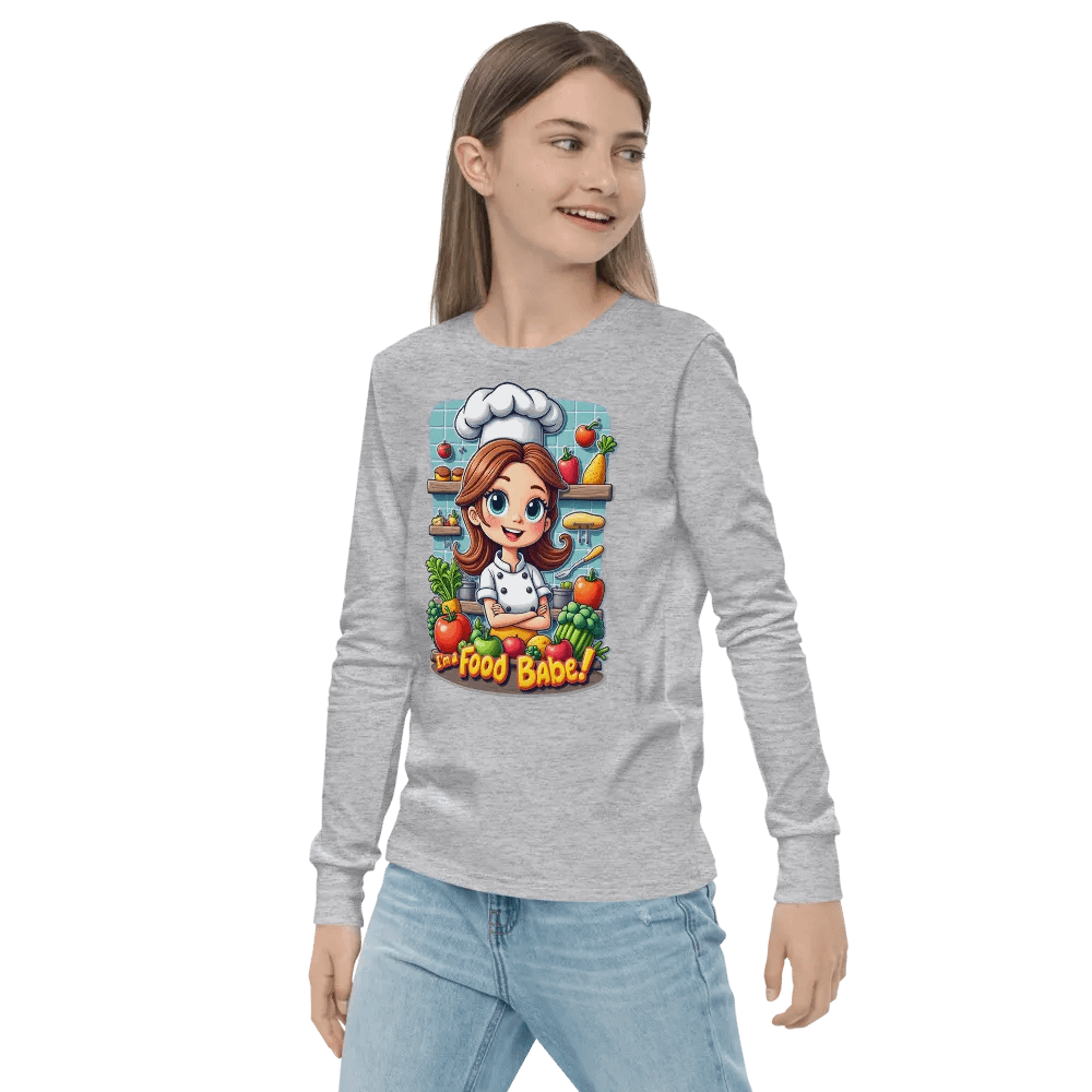 Food Babe Chef Youth Long Sleeve Tee product image (21)