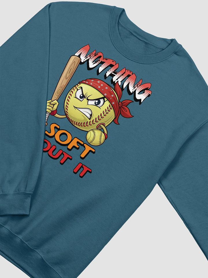 Nothing Soft About It Softball Angry Bandana Crewneck product image (12)