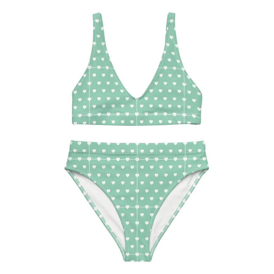 Pastel Heart Seamless Pattern High Waisted Bikini - V1 product image (3)