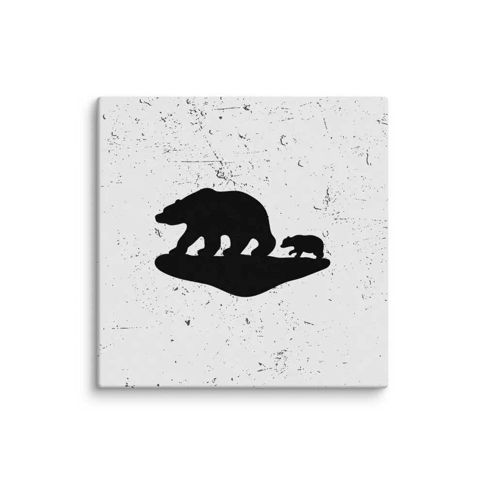 polar bear and its cub canvas product image (1)