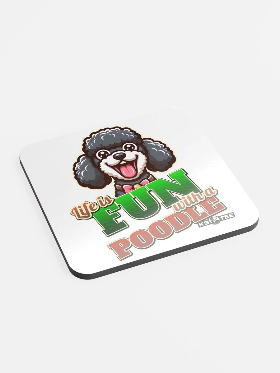 Fun Poodle Glossed Cork Coaster product image (2)