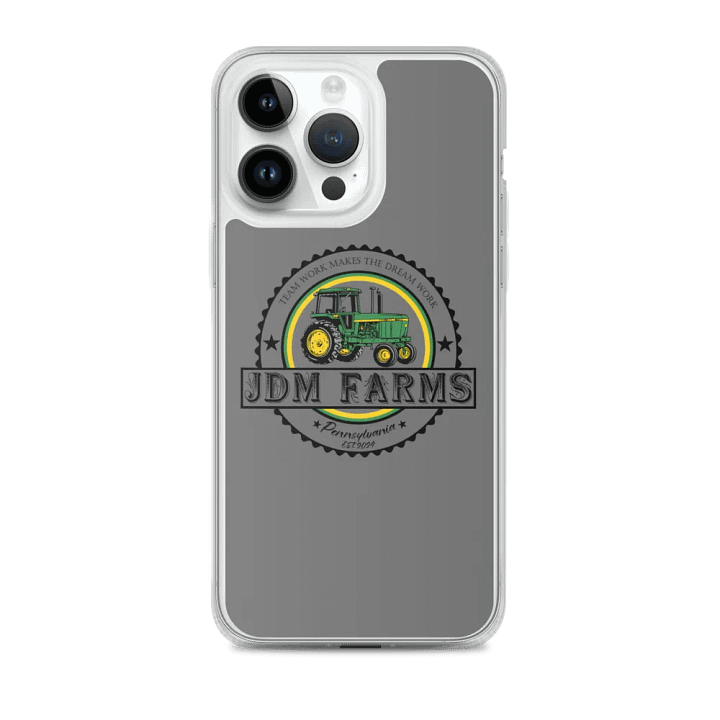 JDM Farms Tractor Emblem Clear iPhone Case product image (2)