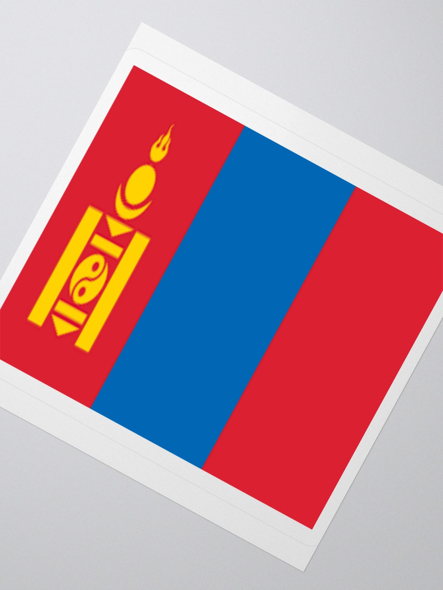 Exclusive Mongolia Flag Kiss-Cut Sticker by TDS Music - Unique Design (3" x 3", 4" x 4", 5.5" x 5.5") product image (5)