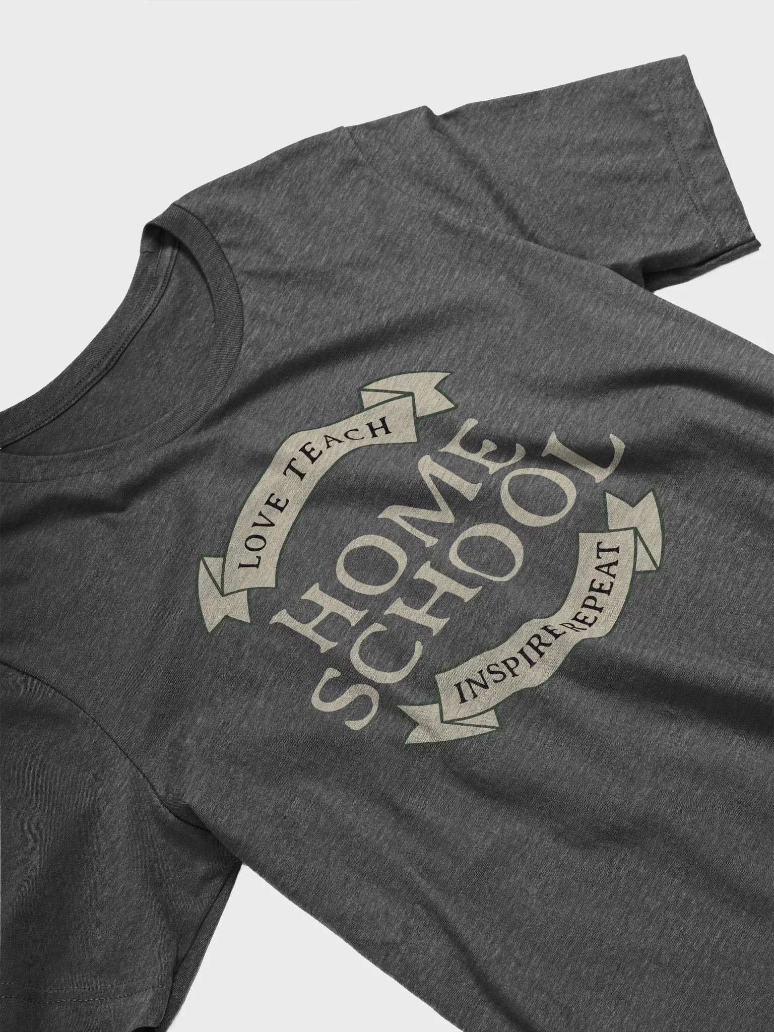 Love Teach Inspire Repeat Homeschool Bella Canvas T-Shirt product image (2)
