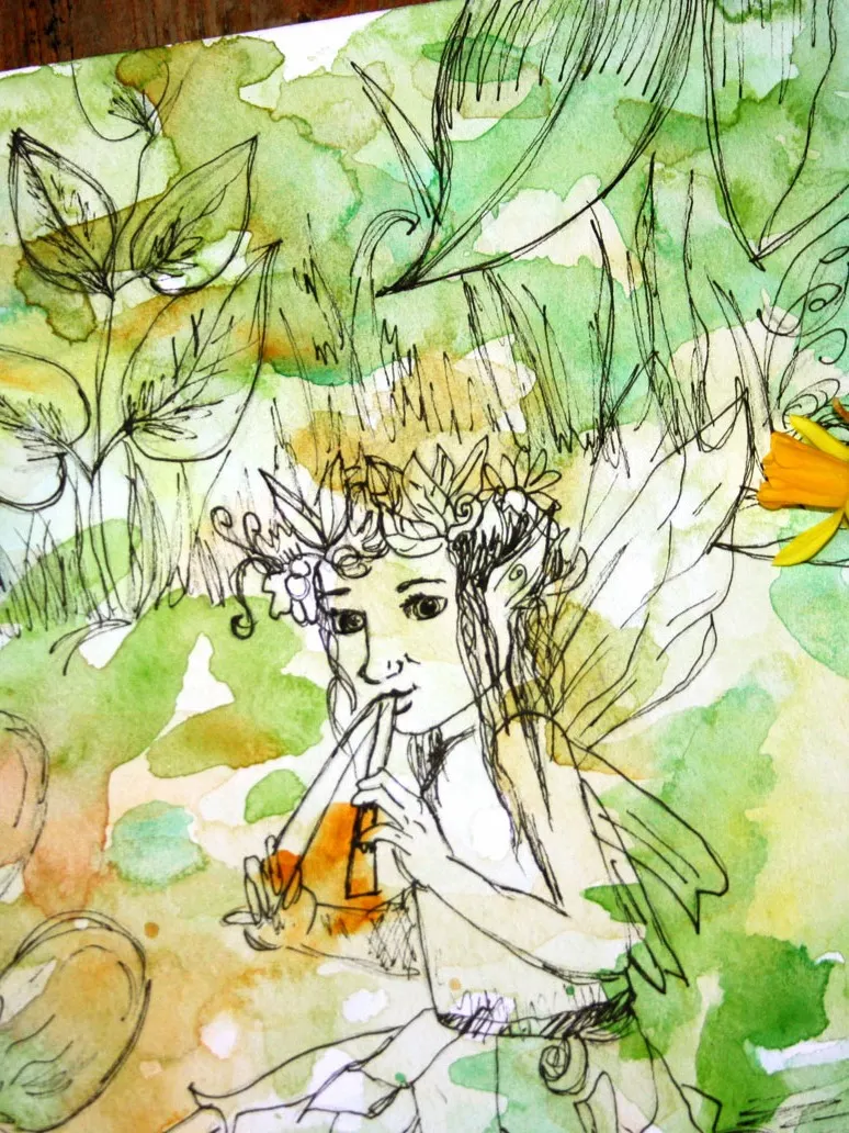 Summer Tunes Original Watercolor Painting product image (2)