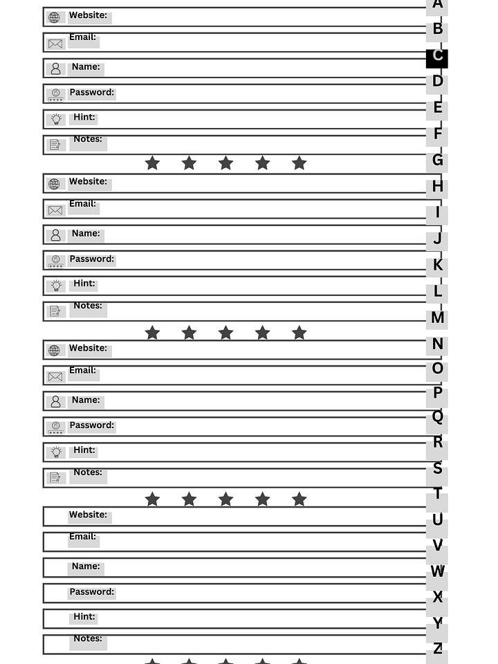 Access Granted: My Personal Password Vault" "The Key to Everything: A Password Organizer" "Locked In: My Secret Password Journal" product image (1)