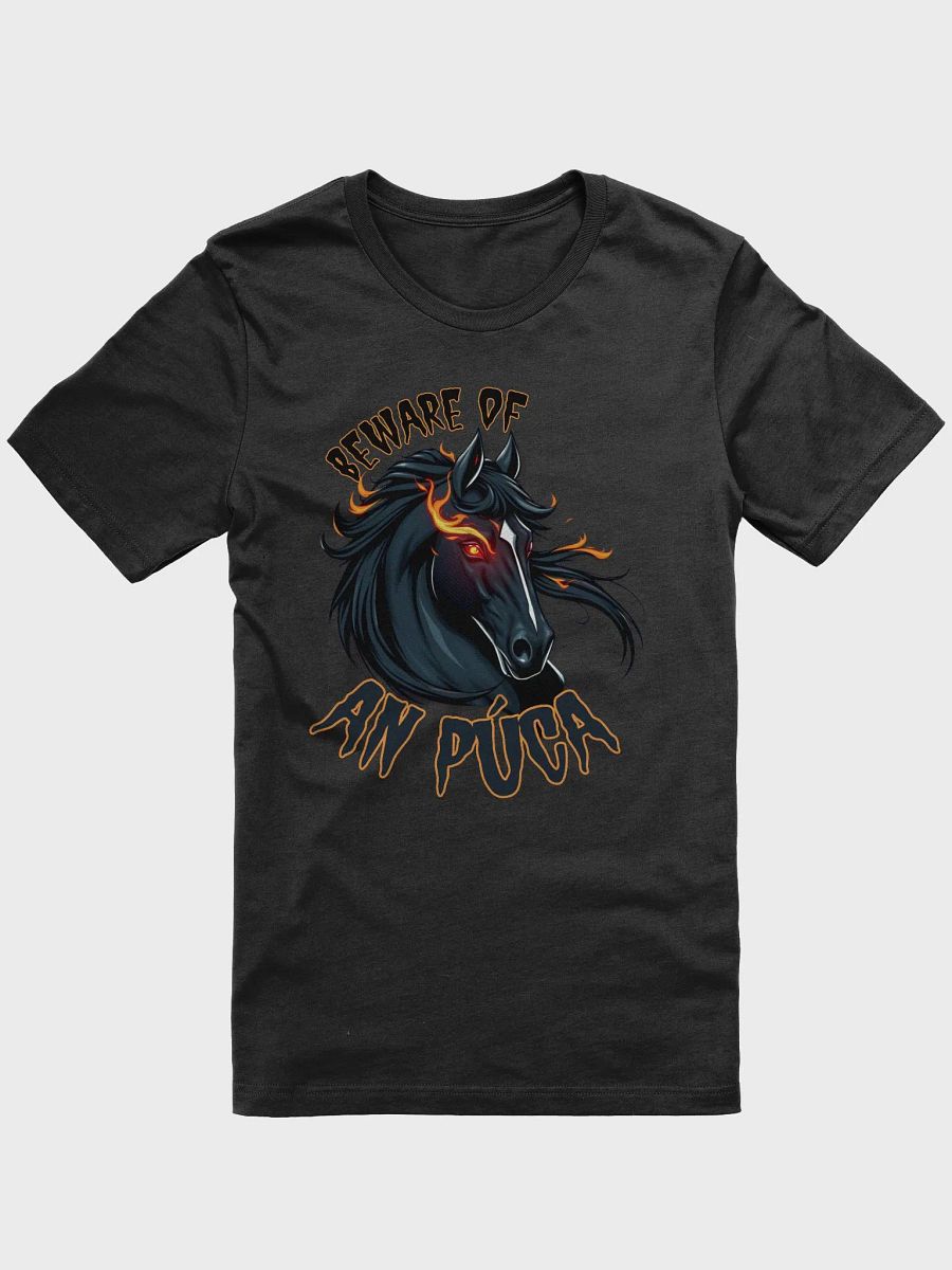 Beware of An Púca - Irish Samhain (Halloween) Supersoft T-shirt with Vintage-Feel Print product image (2)
