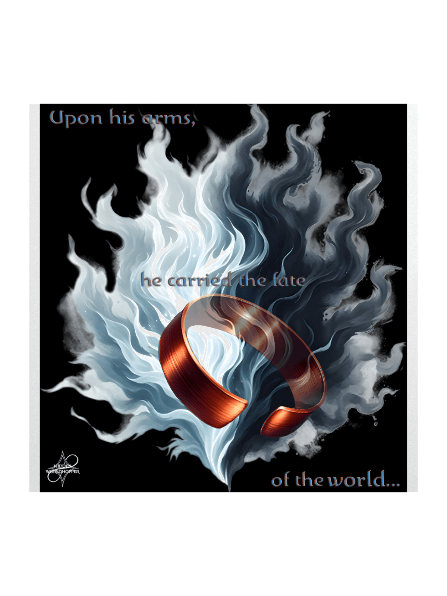 Upon his arms w/ words... Sticker product image (1)