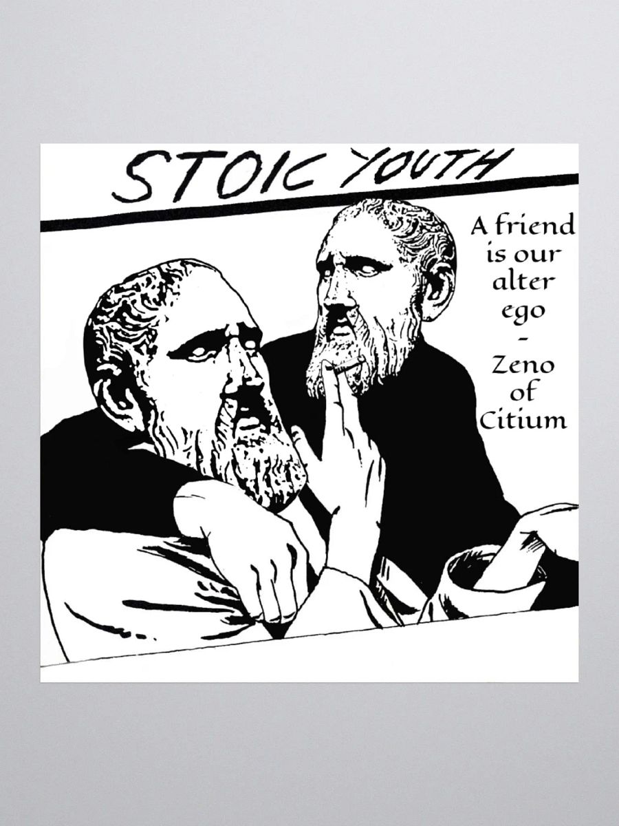 Stoic Youth Zeno of Citium quote Kiss Cut Stickers product image (1)