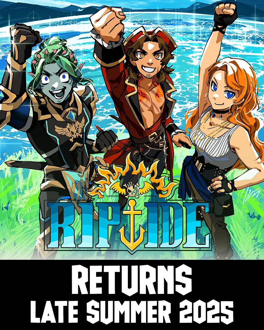An image that explaims Riptide's return late summer in 2025.