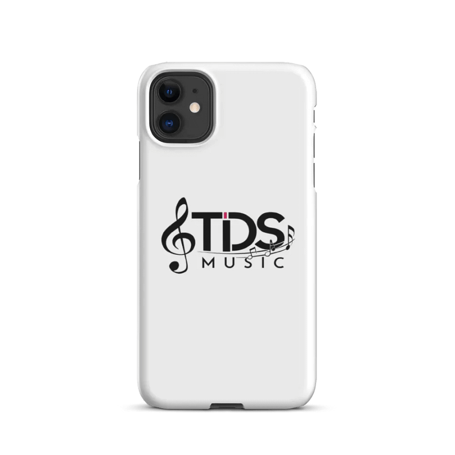 TDS Music White Glossy iPhone Snap Case with Music Notes Design product image (4)