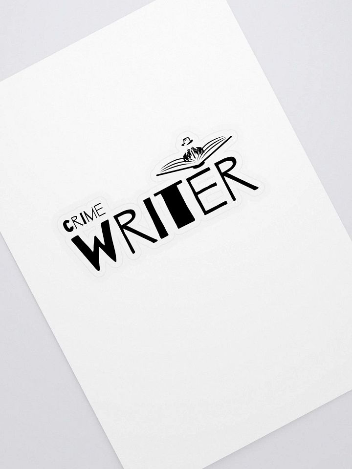 Crime Writer Sticker - Black Text product image (1)
