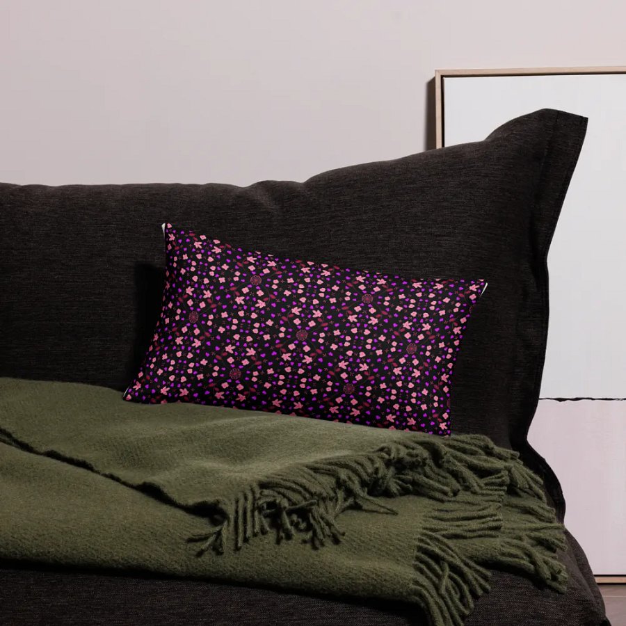 Hearts and Flowers Dark Pillow Case product image (19)