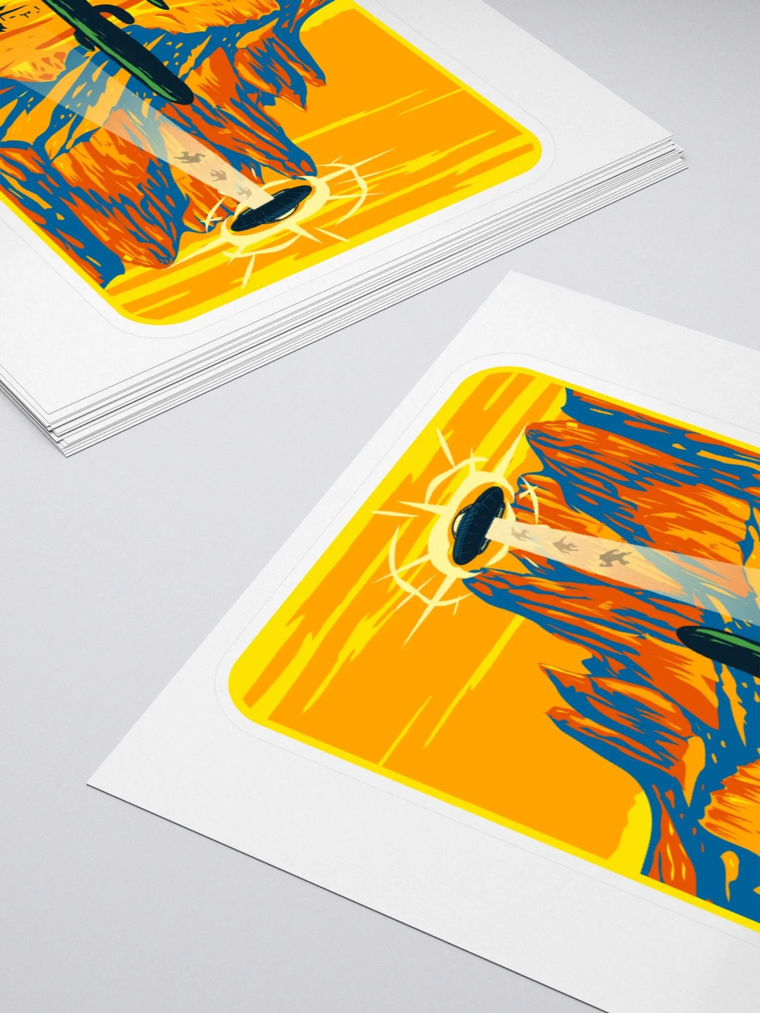 Skinwalker UFO Abduction Kiss Cut Stickers product image (4)